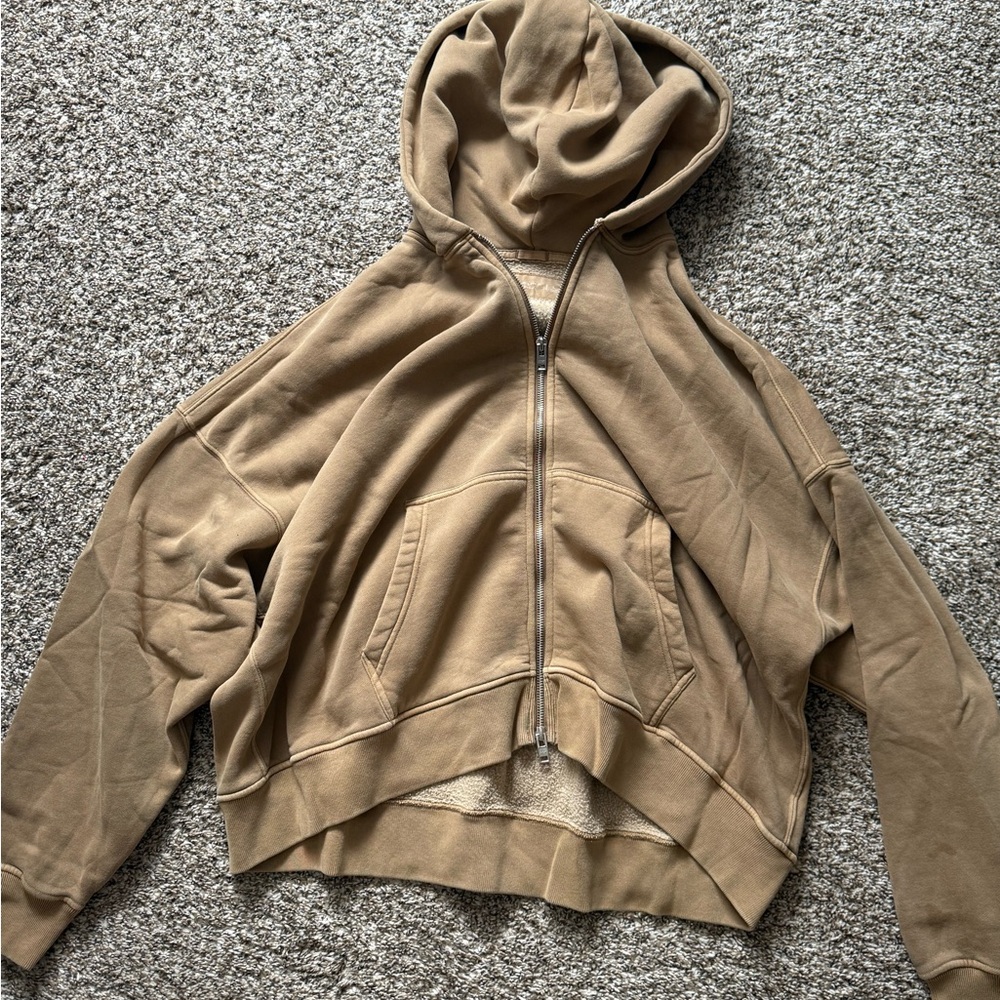 Abercrombie “cropped” full zip sweatshirt